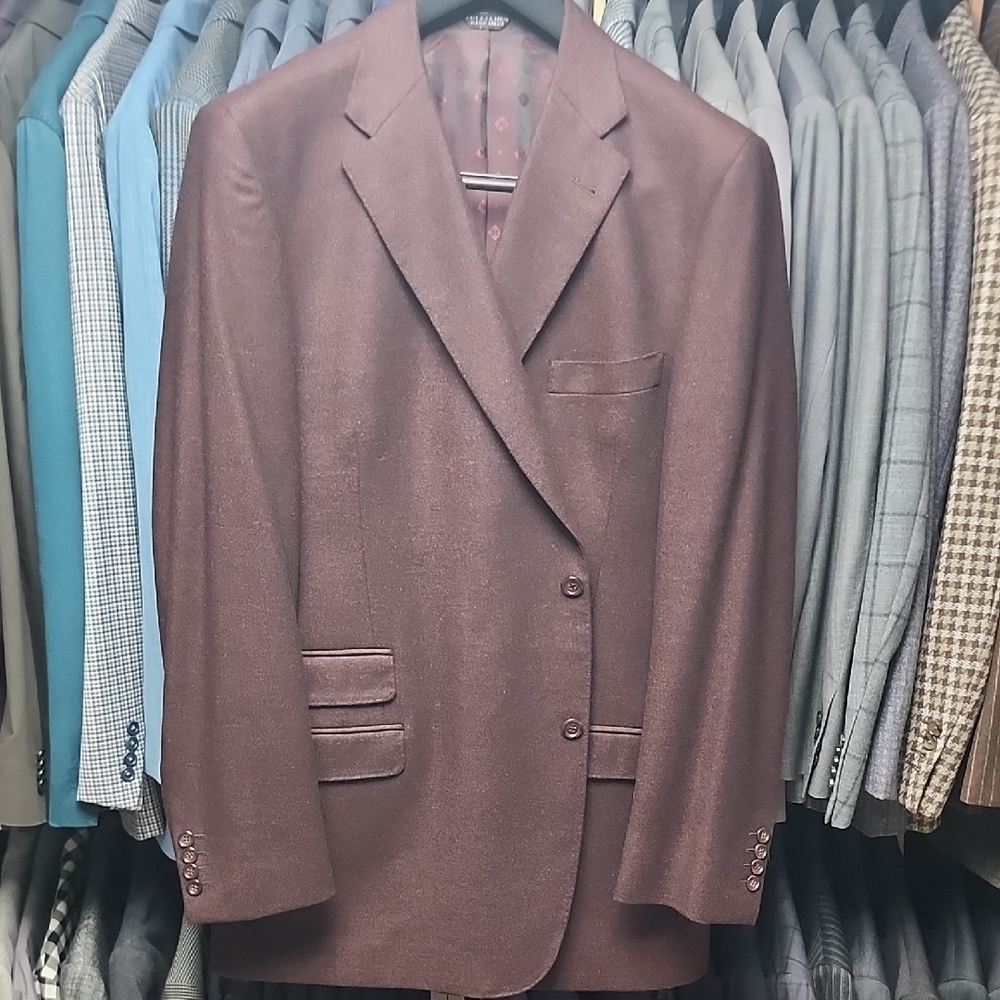 Men's Zegna Fabric Burgundy Blazer